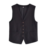 KEYANKETIAN Summer New Linen Texture V- - Lena & Miles Exquisite Boutique LLC.