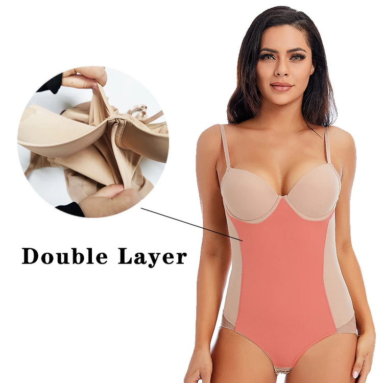 Bodysuit Women Shapewear Body Shaper With Cup Compression Bodies Belly Sheath Waist Trainer Reductive Slimming Underwear - Lena & Miles Exquisite Boutique LLC.