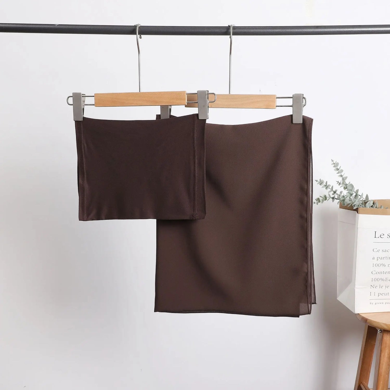 2 Piece Set Chiffon Hijab Matching Undercap - Lena & Miles Exquisite Boutique LLC.