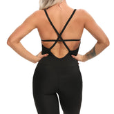Women Yoga Jumpsuit Backless Workout Catsuit Bodysuit Sleeveless Gym Bodycon Romper Sportswear Fitness Yoga Suit Sexy Sport Set - Lena & Miles Exquisite Boutique LLC.