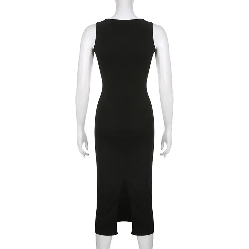 Temperament Square Neck Long Dress - Lena & Miles Exquisite Boutique LLC.