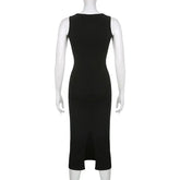 Temperament Square Neck Long Dress - Lena & Miles Exquisite Boutique LLC.