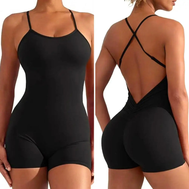 Sleeveless Sports Jumpsuit Woman Fitness Overalls Short Workout Rompers Women Gym Bodysuits Female Push Up Yoga One-Piece Suit - Lena & Miles Exquisite Boutique LLC.