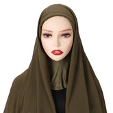Full Cover Inner Muslim Chiffon Hijab Instant Scarf Islamic Cap Head Wear Caps Underscarf Bone Bonnet Headcover - Lena & Miles Exquisite Boutique LLC.