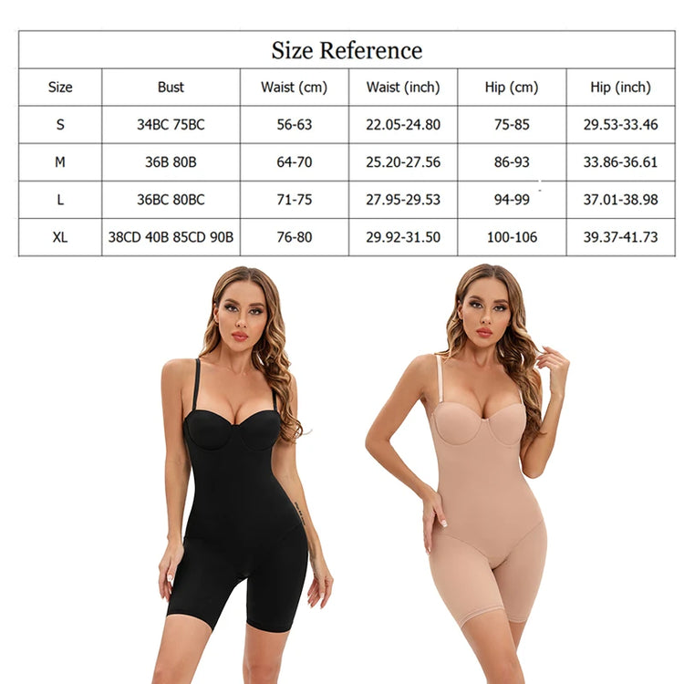 Bodysuit Women Shapewear Body Shaper With Cup Compression Bodies Belly Sheath Waist Trainer Reductive Slimming Underwear - Lena & Miles Exquisite Boutique LLC.