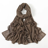 Ramadan Solid Color Big Size Cotton Rayon Hijab - Lena & Miles Exquisite Boutique LLC.