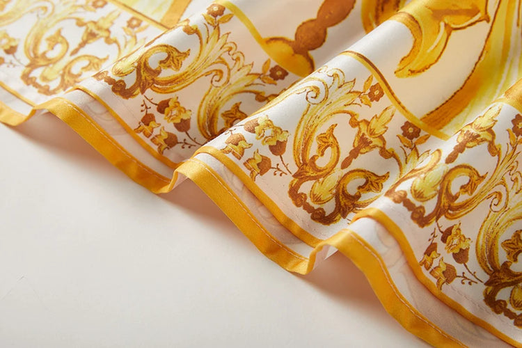 JAMERARY New Summer Holiday Golden Flower - Lena & Miles Exquisite Boutique LLC.