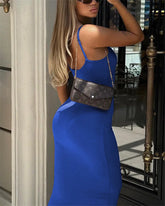 Mozision Spaghetti Strap Backless Bodycon - Lena & Miles Exquisite Boutique LLC.