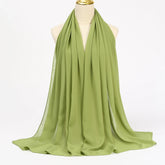 Ramadan Muslim Chiffon Hijabs For Woman Plain - Lena & Miles Exquisite Boutique LLC.
