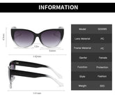Retro Fashion Cat Eye Sunglasses Women Brand Sun Glasses Gradient Lens Simple Wide Leg Design Unisex Cateye Female Shades UV400 - Lena & Miles Exquisite Boutique LLC.