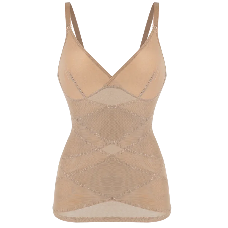 MISSMOLY Women Built in bra Shapewear Camisole Tummy Control Body Shaper Slimming Underwear Compression Corset Bustier Tank Tops - Lena & Miles Exquisite Boutique LLC.