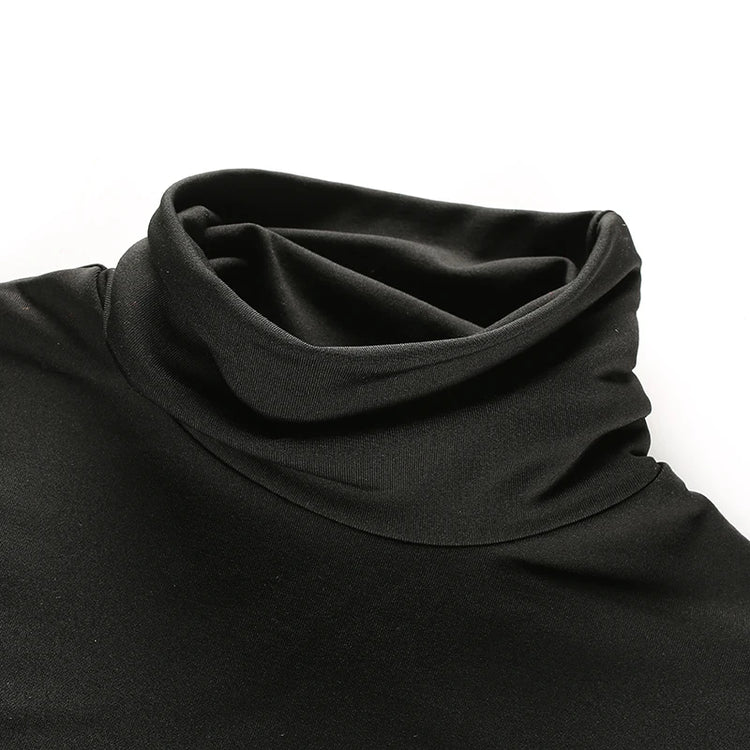 Women Black Long Sleeve Bodysuit Autumn Winter Turtleneck Bodysuits Womens Sexy Bodycon High Waist Romper Body Femee - Lena & Miles Exquisite Boutique LLC.