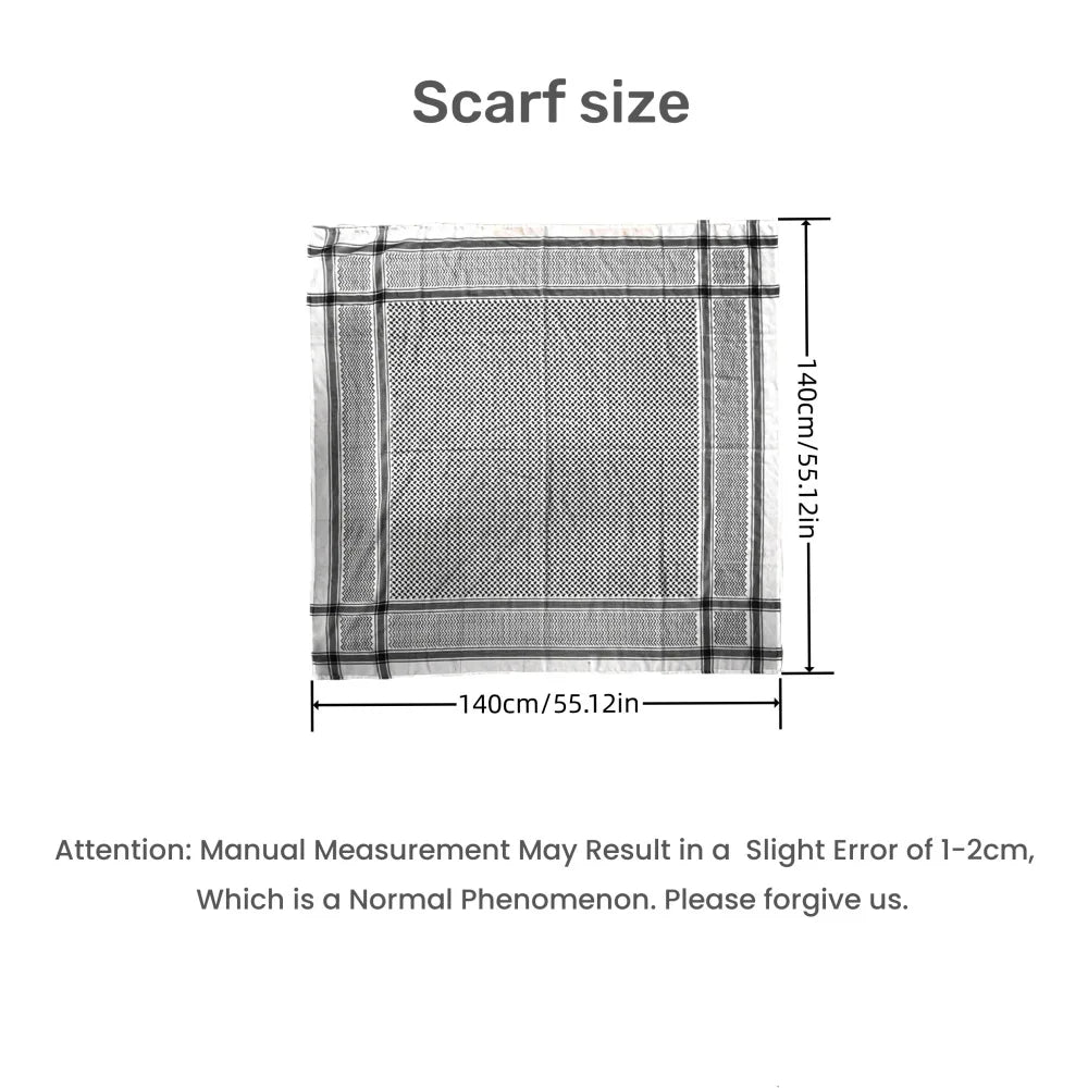 Luxury Design Muslim Men Plaid Print Kerchief - Lena & Miles Exquisite Boutique LLC.
