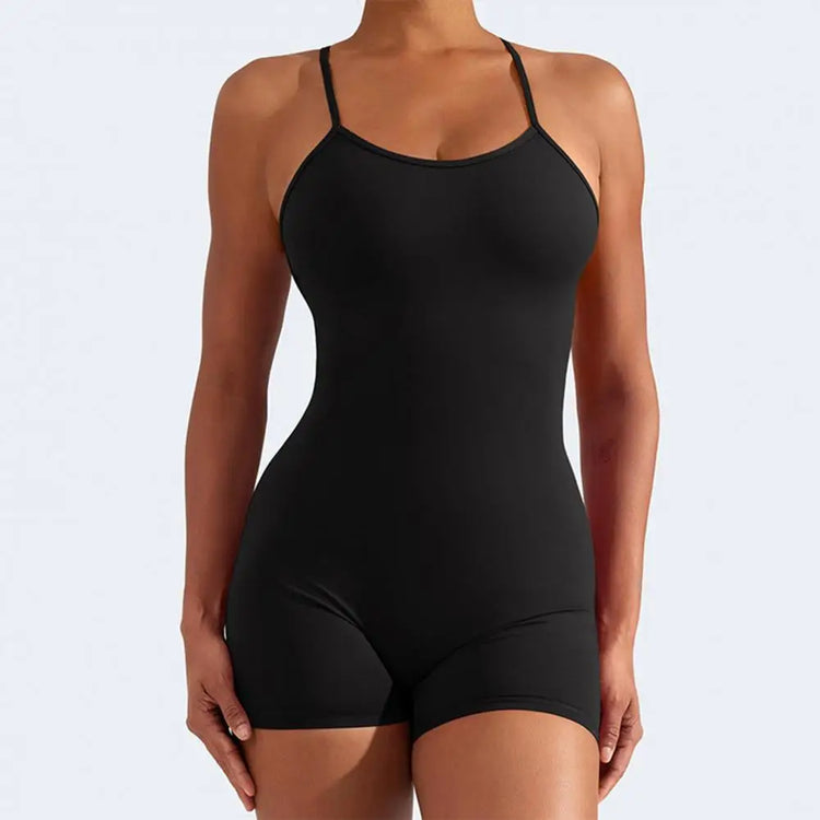 Sleeveless Sports Jumpsuit Woman Fitness Overalls Short Workout Rompers Women Gym Bodysuits Female Push Up Yoga One-Piece Suit - Lena & Miles Exquisite Boutique LLC.