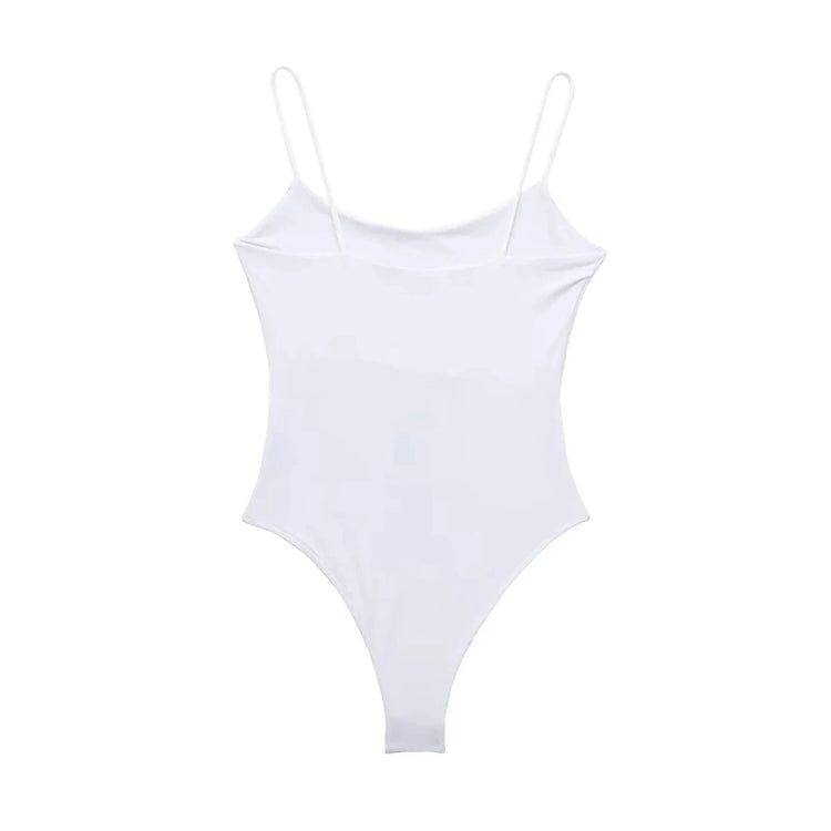 TRZA-Skinny Bodysuits for Women, Backless, Thin Straps, Snap-button, Female Playsuits, Sexy Fashion - Lena & Miles Exquisite Boutique LLC.