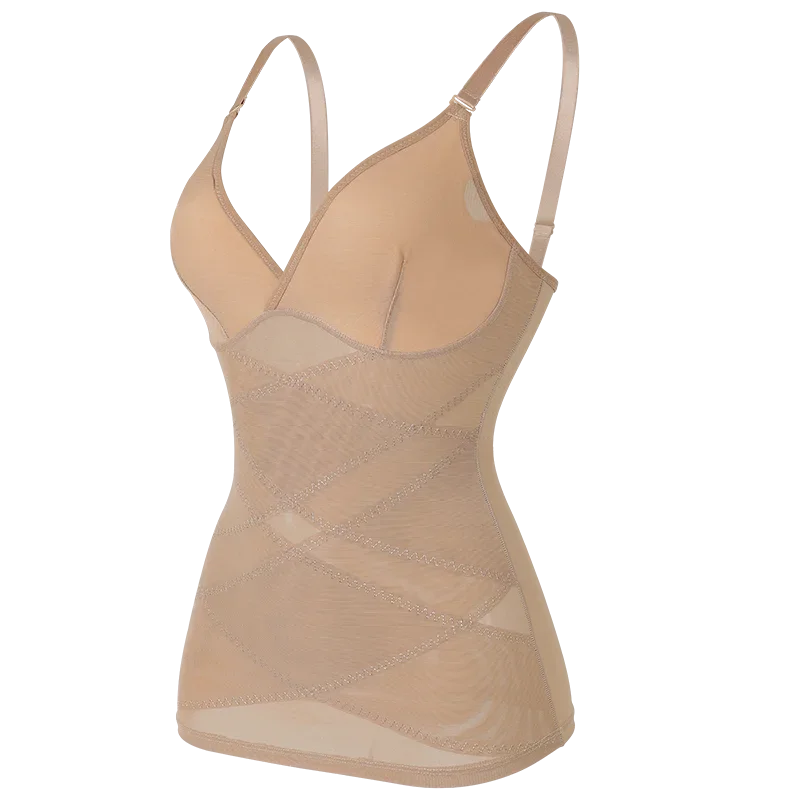MISSMOLY Women Built in bra Shapewear Camisole Tummy Control Body Shaper Slimming Underwear Compression Corset Bustier Tank Tops - Lena & Miles Exquisite Boutique LLC.
