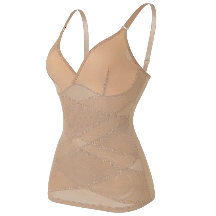 MISSMOLY Women Built in bra Shapewear Camisole Tummy Control Body Shaper Slimming Underwear Compression Corset Bustier Tank Tops - Lena & Miles Exquisite Boutique LLC.