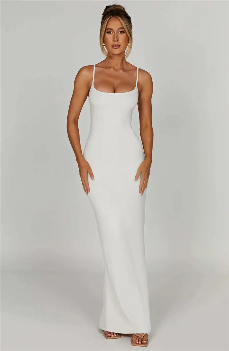 Mozision Spaghetti Strap Backless Bodycon - Lena & Miles Exquisite Boutique LLC.