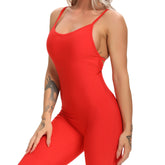 Women Yoga Jumpsuit Backless Workout Catsuit Bodysuit Sleeveless Gym Bodycon Romper Sportswear Fitness Yoga Suit Sexy Sport Set - Lena & Miles Exquisite Boutique LLC.