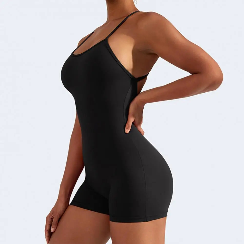 Sleeveless Sports Jumpsuit Woman Fitness Overalls Short Workout Rompers Women Gym Bodysuits Female Push Up Yoga One-Piece Suit - Lena & Miles Exquisite Boutique LLC.