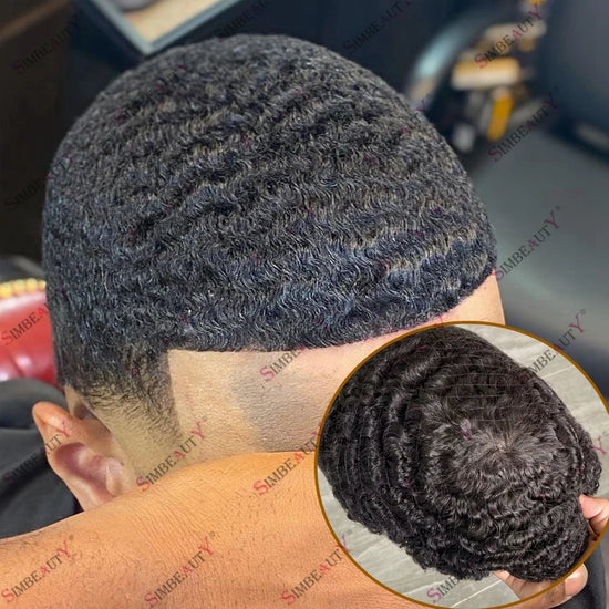 Breathable Mono Lace Top Human Hair Black Men&