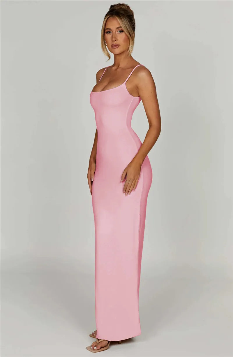 Mozision Spaghetti Strap Backless Bodycon - Lena & Miles Exquisite Boutique LLC.