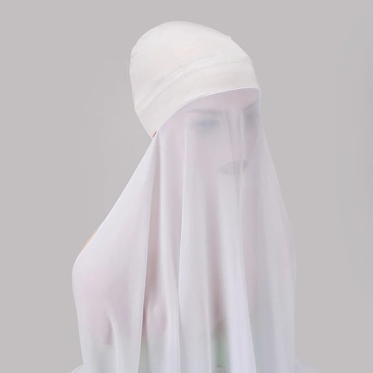 Muslim Women Bonnet + Chiffon Shawl Instant - Lena & Miles Exquisite Boutique LLC.