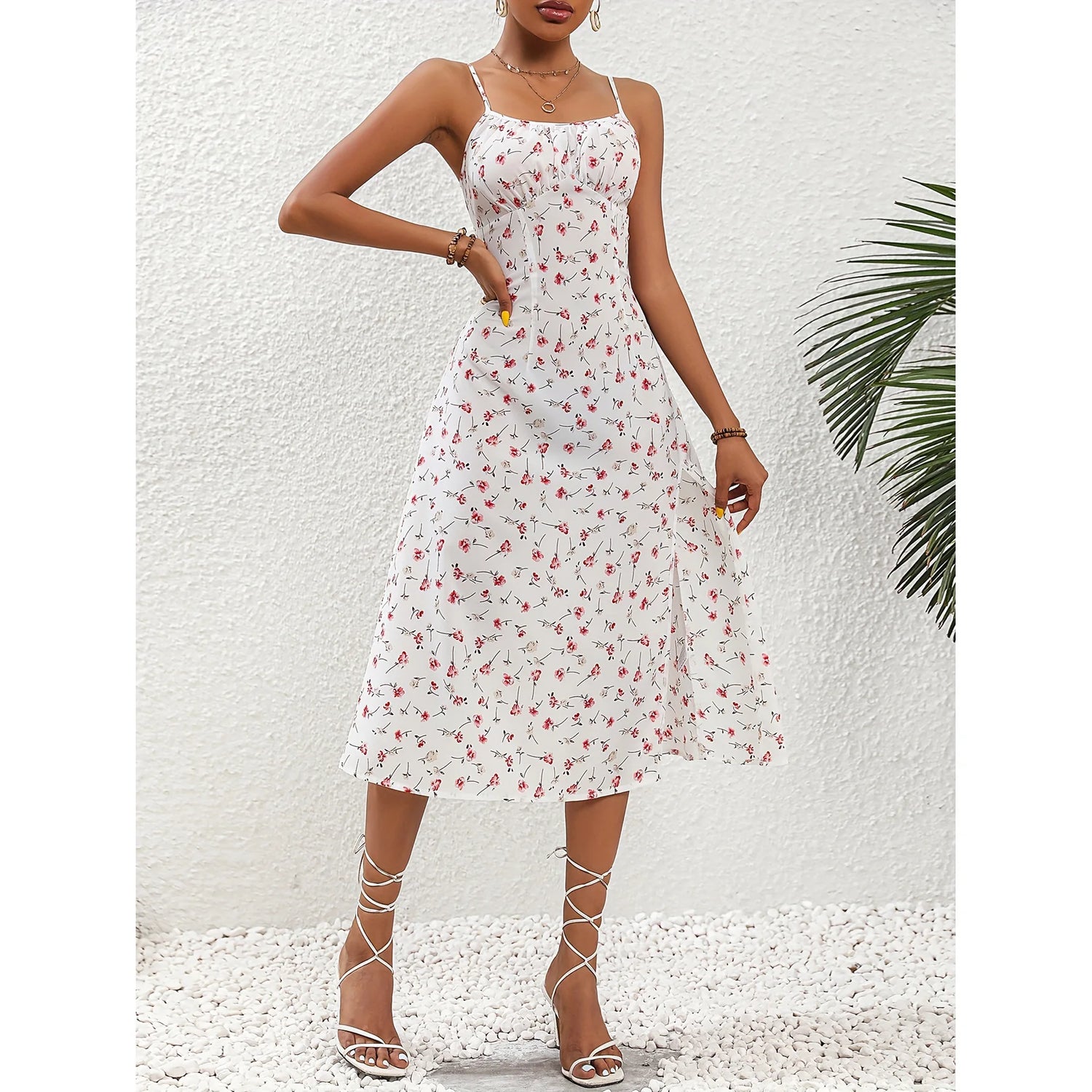 Summer Polka Dot Printed Women - Lena & Miles Exquisite Boutique LLC.