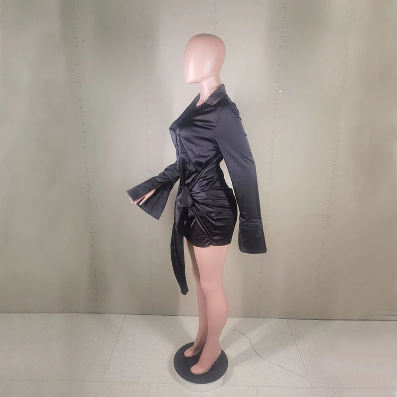 2023 Elastic Elegant Single-Breasted Dress Retro - Lena & Miles Exquisite Boutique LLC.