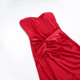 Tuularose Sexy Backless Red Dress Women&