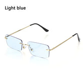 Trendy Punk Sunglasses Rimless Rectangle Sun - Lena & Miles Exquisite Boutique LLC.