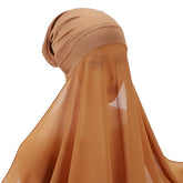 Muslim Women Bonnet + Chiffon Shawl Instant - Lena & Miles Exquisite Boutique LLC.