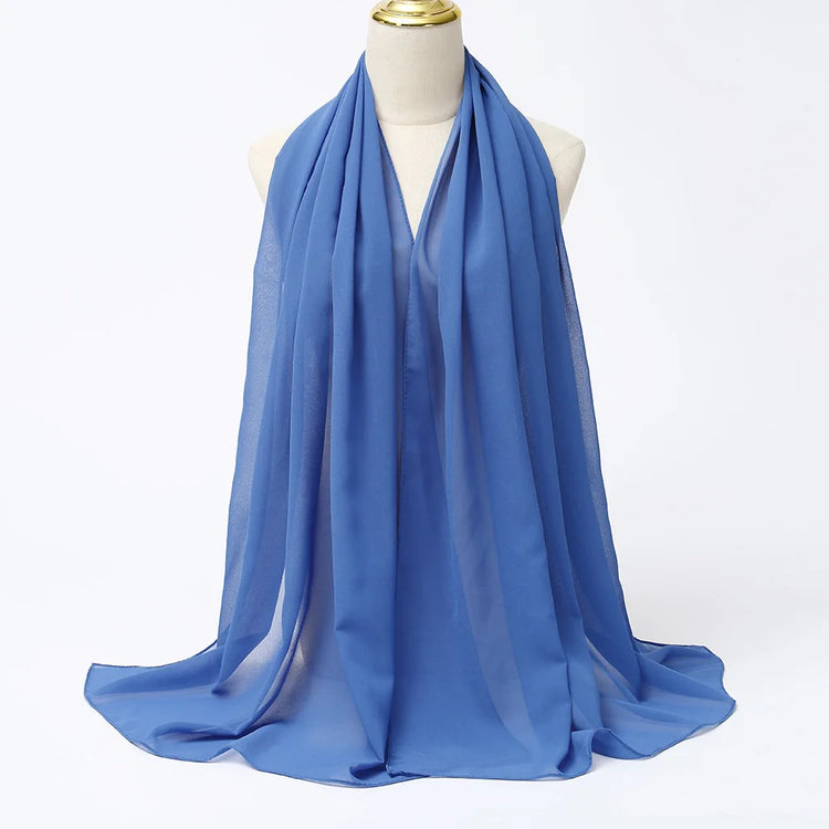 Muslim Chiffon Hijab Scarf Women Long Solid - Lena & Miles Exquisite Boutique LLC.
