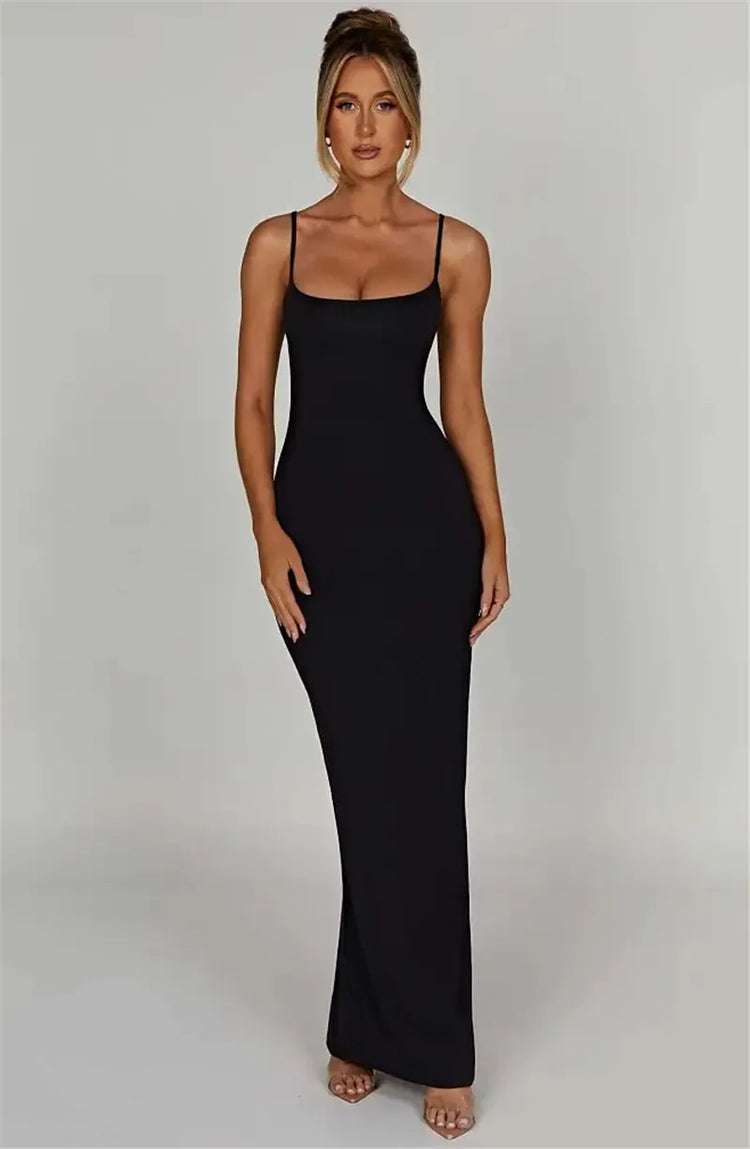 Mozision Spaghetti Strap Backless Bodycon - Lena & Miles Exquisite Boutique LLC.