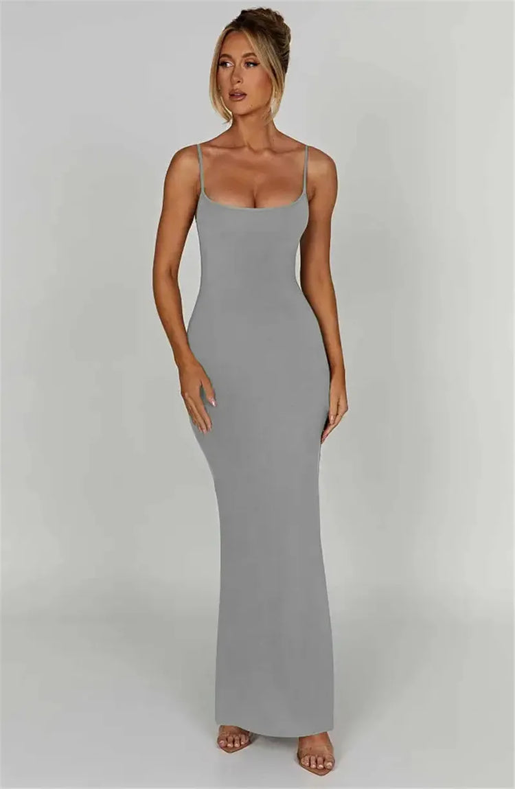 Mozision Spaghetti Strap Backless Bodycon - Lena & Miles Exquisite Boutique LLC.