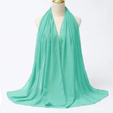 Muslim Chiffon Hijab Scarf Women Long Solid - Lena & Miles Exquisite Boutique LLC.