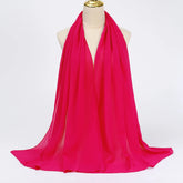 Muslim Chiffon Hijab Scarf Women Long Solid - Lena & Miles Exquisite Boutique LLC.