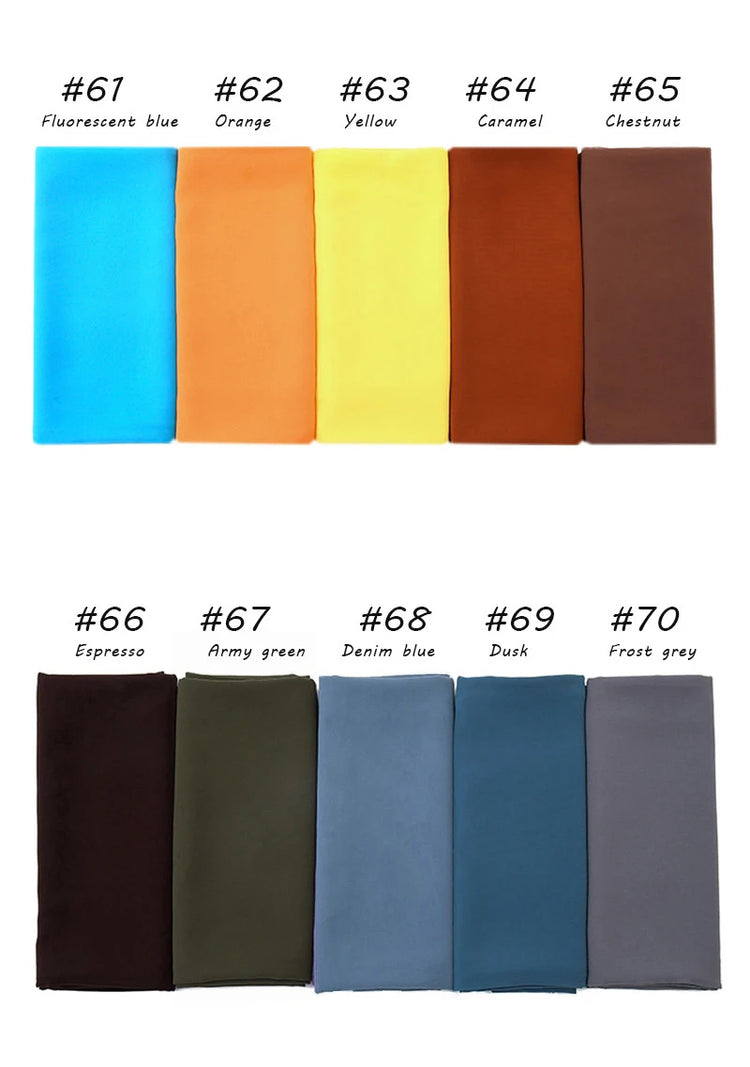 Ramadan Muslim Chiffon Hijabs For Woman Plain - Lena & Miles Exquisite Boutique LLC.