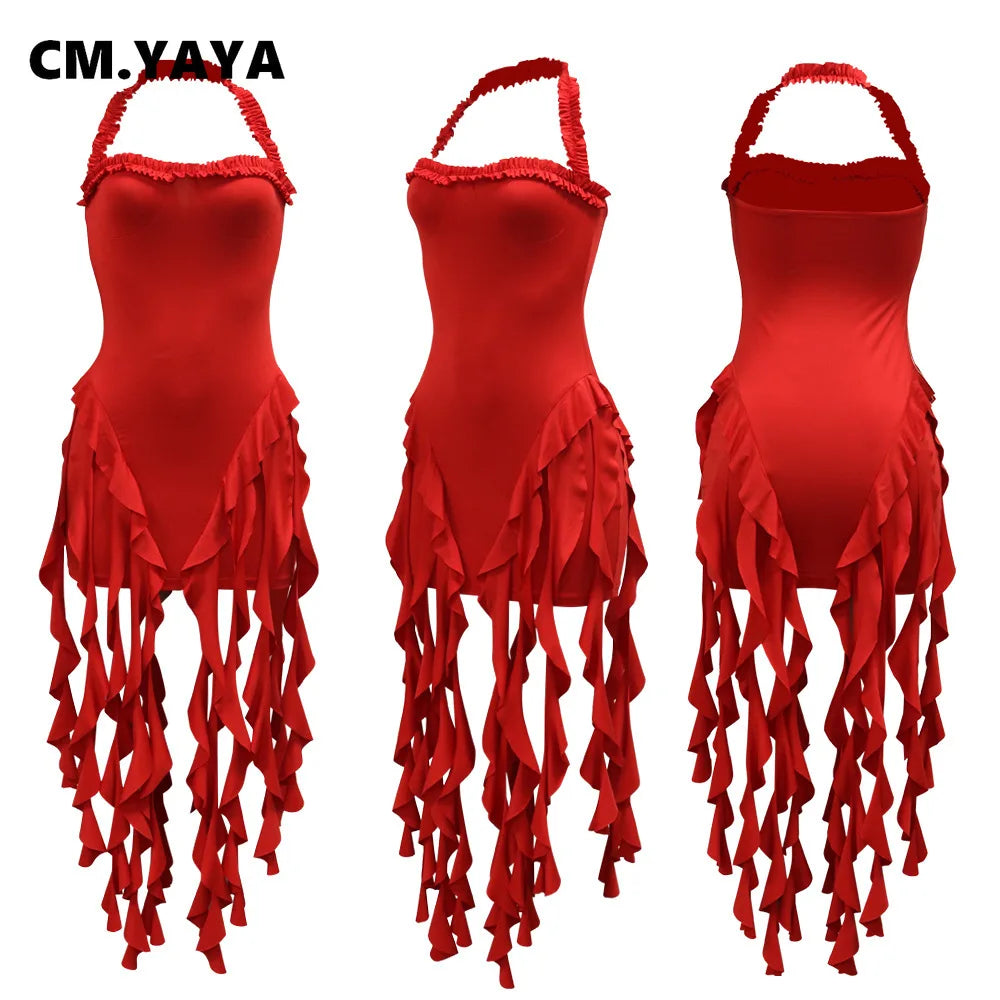 CM.YAYA Women Sleeveless Strapless Halter - Lena & Miles Exquisite Boutique LLC.