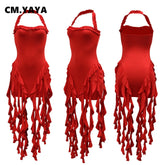CM.YAYA Women Sleeveless Strapless Halter - Lena & Miles Exquisite Boutique LLC.