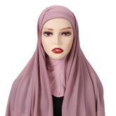 Full Cover Inner Muslim Chiffon Hijab Instant Scarf Islamic Cap Head Wear Caps Underscarf Bone Bonnet Headcover - Lena & Miles Exquisite Boutique LLC.