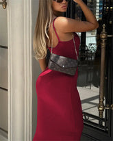 Mozision Spaghetti Strap Backless Bodycon - Lena & Miles Exquisite Boutique LLC.
