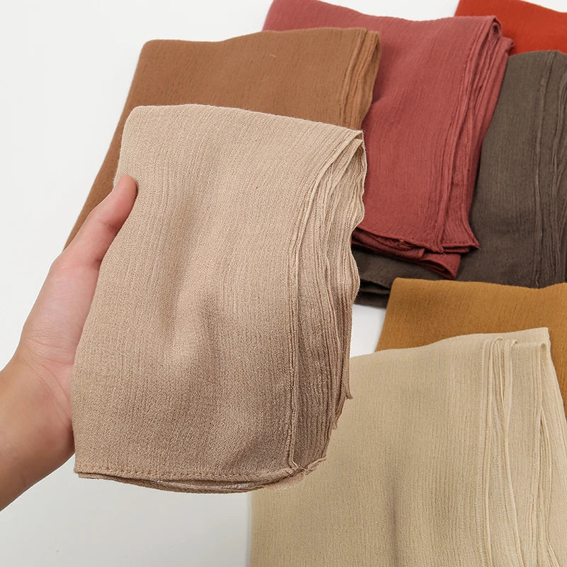 New Crinkle Rayon Hijab For Women Muslim Scarf - Lena & Miles Exquisite Boutique LLC.