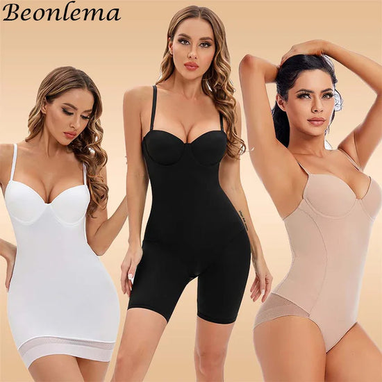 Bodysuit Women Shapewear Body Shaper With Cup Compression Bodies Belly Sheath Waist Trainer Reductive Slimming Underwear - Lena & Miles Exquisite Boutique LLC.