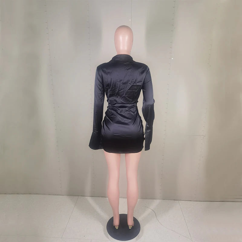 2023 Elastic Elegant Single-Breasted Dress Retro - Lena & Miles Exquisite Boutique LLC.