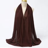 Muslim Chiffon Hijab Scarf Women Long Solid - Lena & Miles Exquisite Boutique LLC.