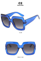 JNPCXI Oversized Square Sunglasses Women Fashion Shades UV400 Men Luxury Brand Designer Male Female Sun Glasses - Lena & Miles Exquisite Boutique LLC.