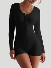 Dulzura Skinny Long Sleeve Playsuits Solid Bodycon Jumpsuits Rompers Evening Party Club Holiday Workout Sport Women Clothes Y2K - Lena & Miles Exquisite Boutique LLC.
