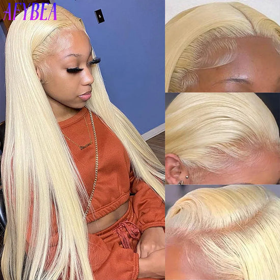 613 Lace Front Wigs Human Hair Hd Lace Wig 13x6 Human Hair Straight Blonde 613 Human Hair Wig Pre Plucked Bleached Knots 40 In