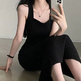 Temperament Square Neck Long Dress - Lena & Miles Exquisite Boutique LLC.